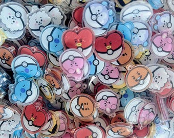 2 cm and 5cm BT Poke Character Acrylic Pendants