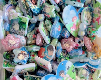 Mostly Totoro / Some Ghibli Acrylic Bead Mix
