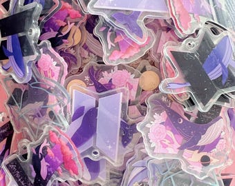 2cm and 4 cm BT Whale Acrylic Pendants