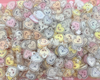 2 cm and 4cm Shiny SKZ Heart Acrylic Pendants