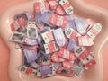 2cm and 5cm BT Red Album Tag Acrylic Pendants
