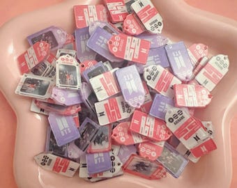 2cm and 5cm BT Red Album Tag Acrylic Pendants