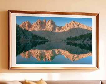 Eastern Sierra Sunrise Photography Print: Kearsarge Lakes Reflection Wall Art