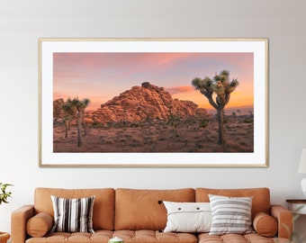 Joshua Tree Sunrise - Photo great for large spaces of the Sun rising on the High Desert in Joshua Tree National Park
