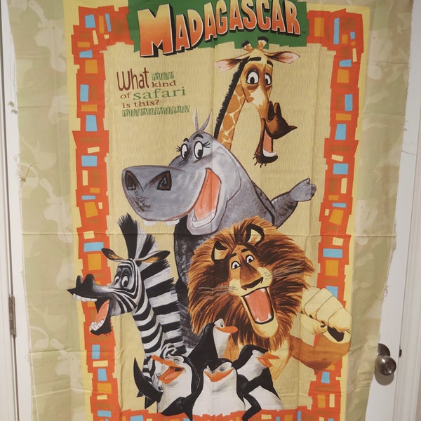 Madagascar Fabric Panel #1070 Dreamworks Animation L.L.C. © 2005 Spring Industries, Inc.