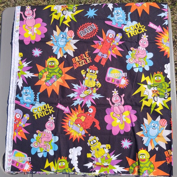 Yo Gabba Gabba Fabric S# K4101 by GabbaCaDabra LLC for Hoffman California International Fabrics (c) 2012 - Rare - Hard to Find