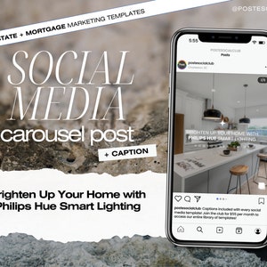 Social Media Post: Homeowner Guide, Brighten Up Your Home with Philips Hue Smart Lighting | REAL ESTATE and MORTGAGE Marketing
