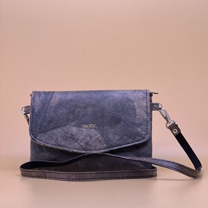 Bolso de mano único, bolso de cuero hecho a mano, bolso de hombro tipo bandolera delgado, bolso de cuero para mujer, regalo único