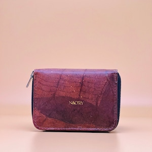 Cartera de cuero con cremallera, regalo para mujer, cartera minimalista delgada, monedero de cuero para mujer, regalo único