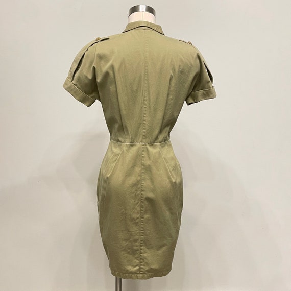 Vintage 80's THIERRY MUGLER dress / military style - image 2