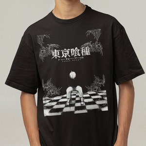 UNISEX: Kaneki, griezelige anime, vintage animeshirt