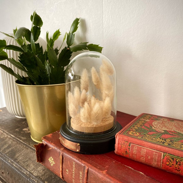 Veilleuse scene miniature sous cloche pour cadeau de noël unique et fait main