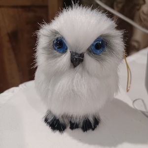 White Owl Ornaments Soft White Owl Holiday Ornament White Owl Ornaments with Gold String Christmas White Owl Ornaments Christmas Owl Gifts