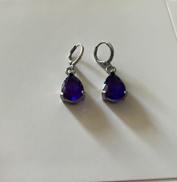 Orecchini A Goccia Boho In Oro Con Cristallo Blu Zaffiro: Orecchini Pendenti Lunghi In Stile Vintage Retrò. Gioielli Eleganti Per Donne E Ragazze, Colore Blu, Realizzati In Lega Resistente. - 3
