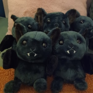 Black Bat Plushies Black Bat Plushie Black Bat Stuffed Toys Black Bat Toys Handmade Black Bat Plushies Halloween Bat Plushies Bat Plushie