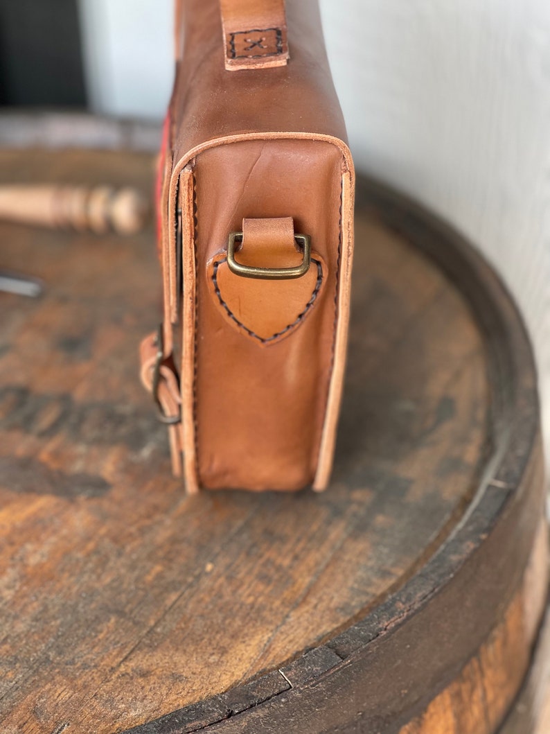 Topgrain Leather Messenger Bag Etsy