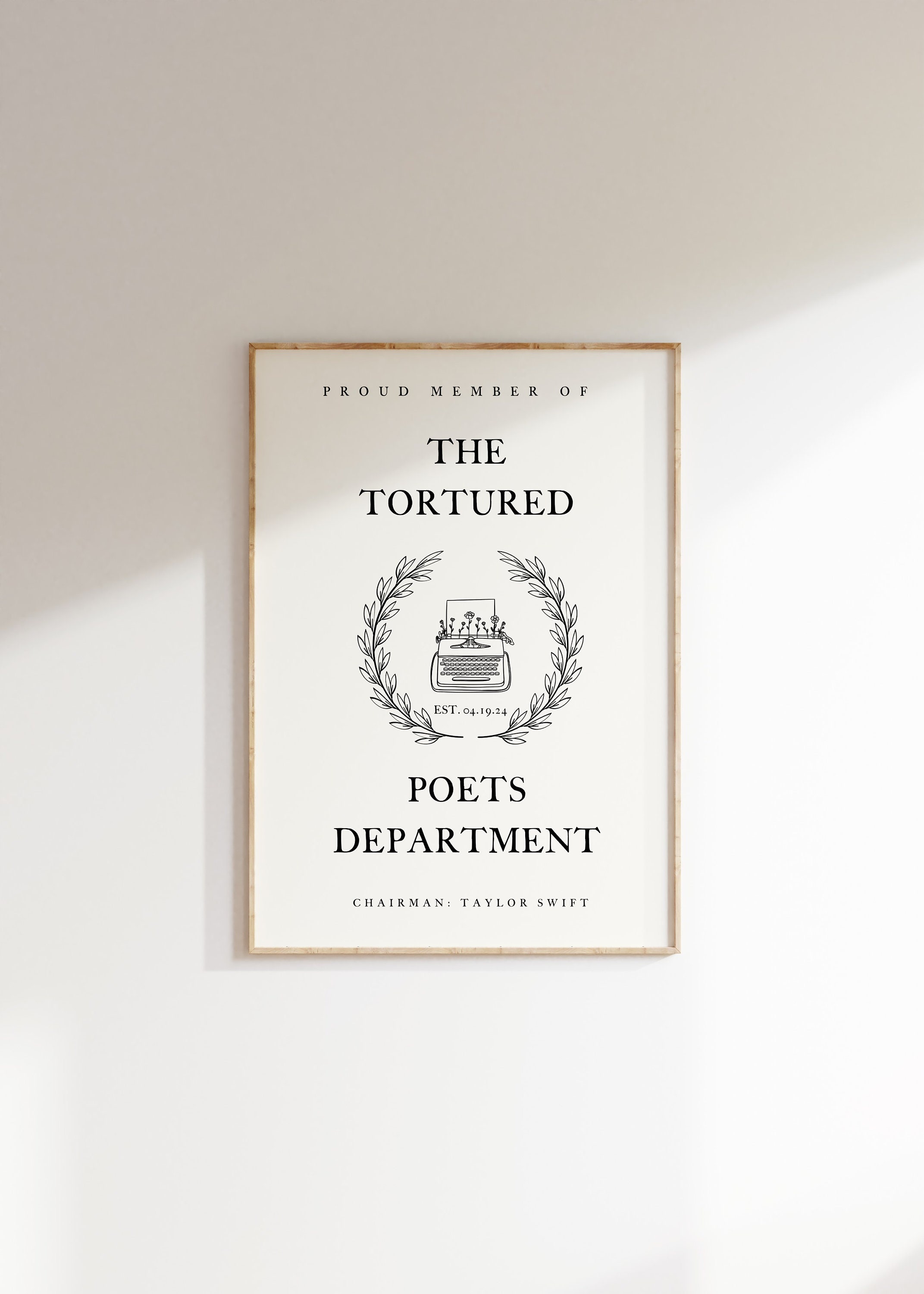 Discover The Tortured Poets Department Poster, TTPD Poster, Taylor New Album Poster