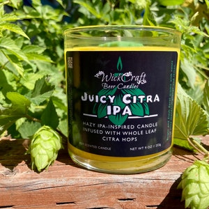 Juicy Citra IPA Candle - Craft Beer Scented Candle - IPA Candle - Beer Candle - Hop Candle