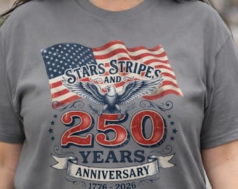 250 aniversario, camiseta del aniversario de Estados Unidos, camisetas Comfort Colors® del 4 de julio para hombres y mujeres