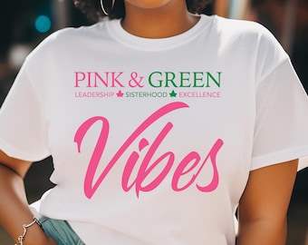 Camiseta de la hermandad Ivy: camiseta Alpha, 1908 Paraphernalia, Divine 9, sudadera de chica guapa, camiseta rosa y verde