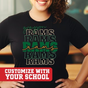 Custom Team Name Sweatshirt, Mascot Sweatshirt, Logo Print, Mom Football Shirt, Christmas Gift Idea, School Spirit Sweatshirt