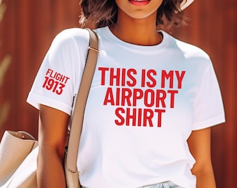 Esta es mi camiseta de aeropuerto, Delta Travel, camiseta de viaje 1913, camiseta de aeropuerto de la hermandad, camiseta DST, roja y blanca, regalo de Delta Sigma, Divine Nine