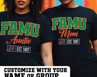 FAMU, Florida A & M University, Camiseta personalizada de escuela HBCU, Camiseta del orgullo HBCU, Ropa HBCU, Camiseta negra y educada, Históricamente