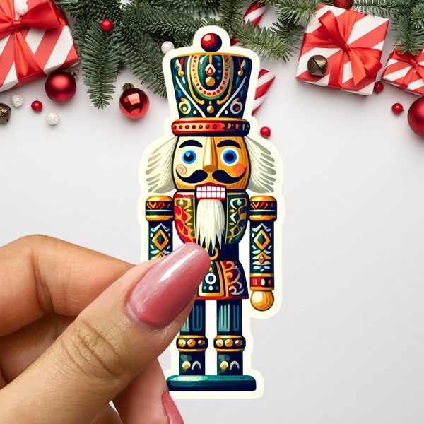 Nutcracker Sticker - Cute Christmas Decor - Stocking Stuffer - Gift