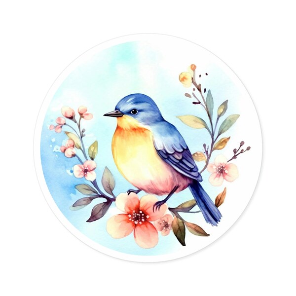 Bluebird on Branch - Etsy