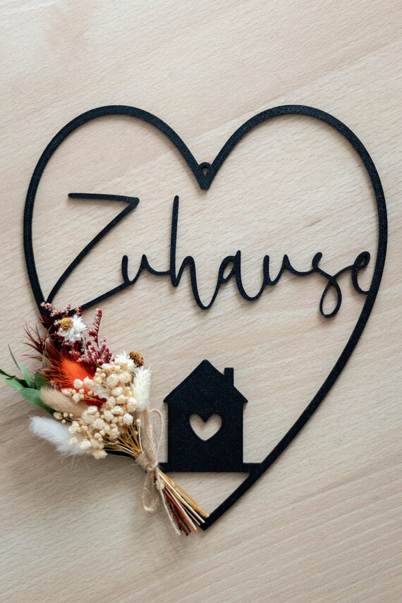 Fensterdeko Herzform Fensterdeko zum Hängen Türdeko schwarz Fensterkranz modern Fensterhänger Zuhause Geschenk Geburtstag Weihnachtsgeschenk