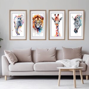 Elephant PRINTABLE WALL ART Abstract Colorful Art Instant Download ...