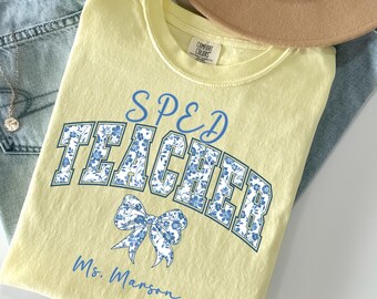 Comfort Colors® SPED Teacher, SPED Team, Back to School, Special Education Teacher Shirt, Personalized Special Ed Team Shirts, SPED Shirt