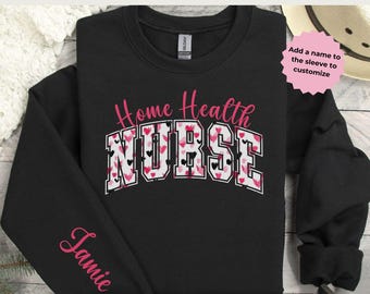 Personalized Hospice Nurse, Hospice Nurse Sweatshirt, Custom Hospice Nurse Sweatshirt, Custom Nurse Gift, Nurse Graduation, Hospice RN Gift