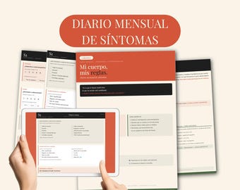 Diario síntomas menopausia | PDF imprimible | Seguimiento mensual perimenopausia | 4 semanas | En español