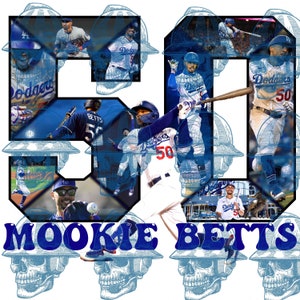 Mookie Betts of the Los Angeles Dodgers Picture Collage (Great for Sublimation)