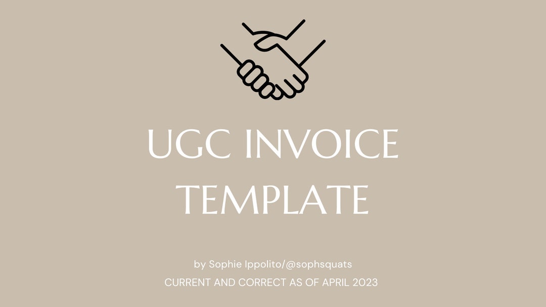 UGC INVOICE TEMPLATE - Etsy