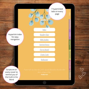 Digital Bible Study Journal: Hyperlinked, Christian Journal (Instant Download) image 2