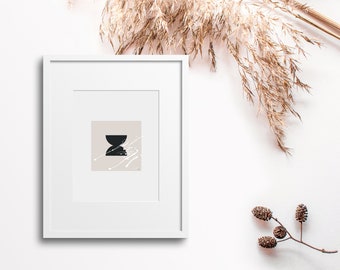 Abstract - Digital Art Print, Modern Wall Art, Japanese Style Home Decor, Neutral Print, Minimalist Print, Instant Download