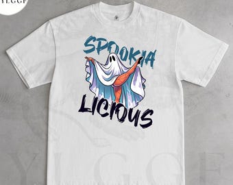 Spooky Licious T-Shirt, Cute Ghost Halloween Tee, Funny Spooky Shirt, Playful Halloween Graphic Tee, Ghost Lover Shirt