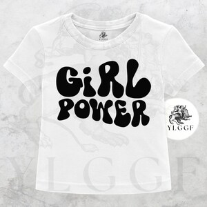 Girl Power Baby Tee Retro Feminist Crop Top Y2K Empowerment Shirt for Women Bold Coquette Aesthetic Tee Baddie Graphic T-Shirt