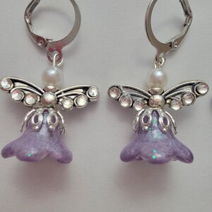 Angel Earrings Paars