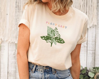 Plant Lady Shirt,Gardening Shirt,Plant lover Shirt,Plant Mom Shirt,Plant Lover Gift,Botanical Shirt,Crazy Plant lady,Plant Bassed Shirt