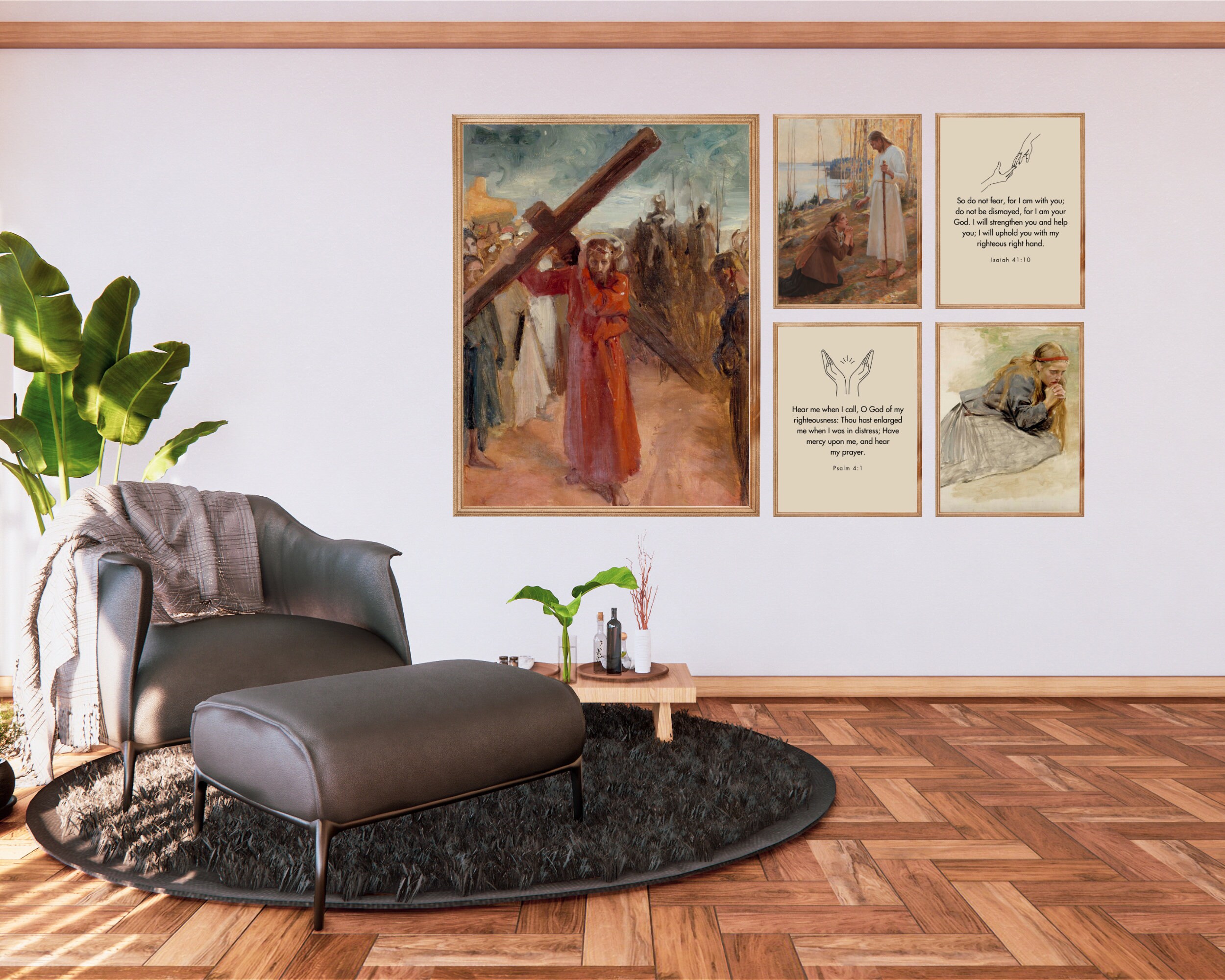 Set of 6 Scripture Wall Art, Printable Wall Art, Bible Verse Print ...