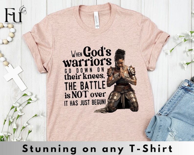 God's warriors on their knees win the battle svg, scripture svg, Bible Quote svg, Girl Quote svg, Cut Files for Cricut & Silhouette image 6