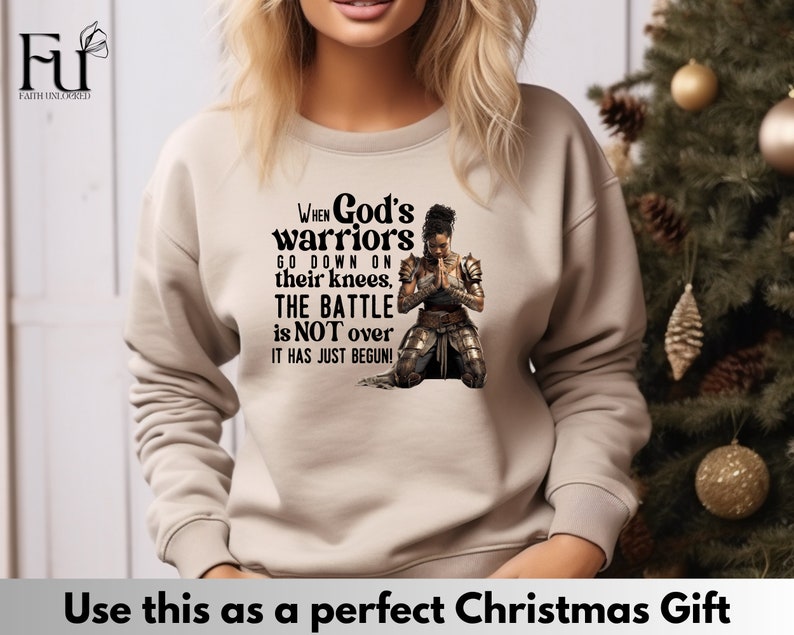 God's warriors on their knees win the battle svg, scripture svg, Bible Quote svg, Girl Quote svg, Cut Files for Cricut & Silhouette image 2