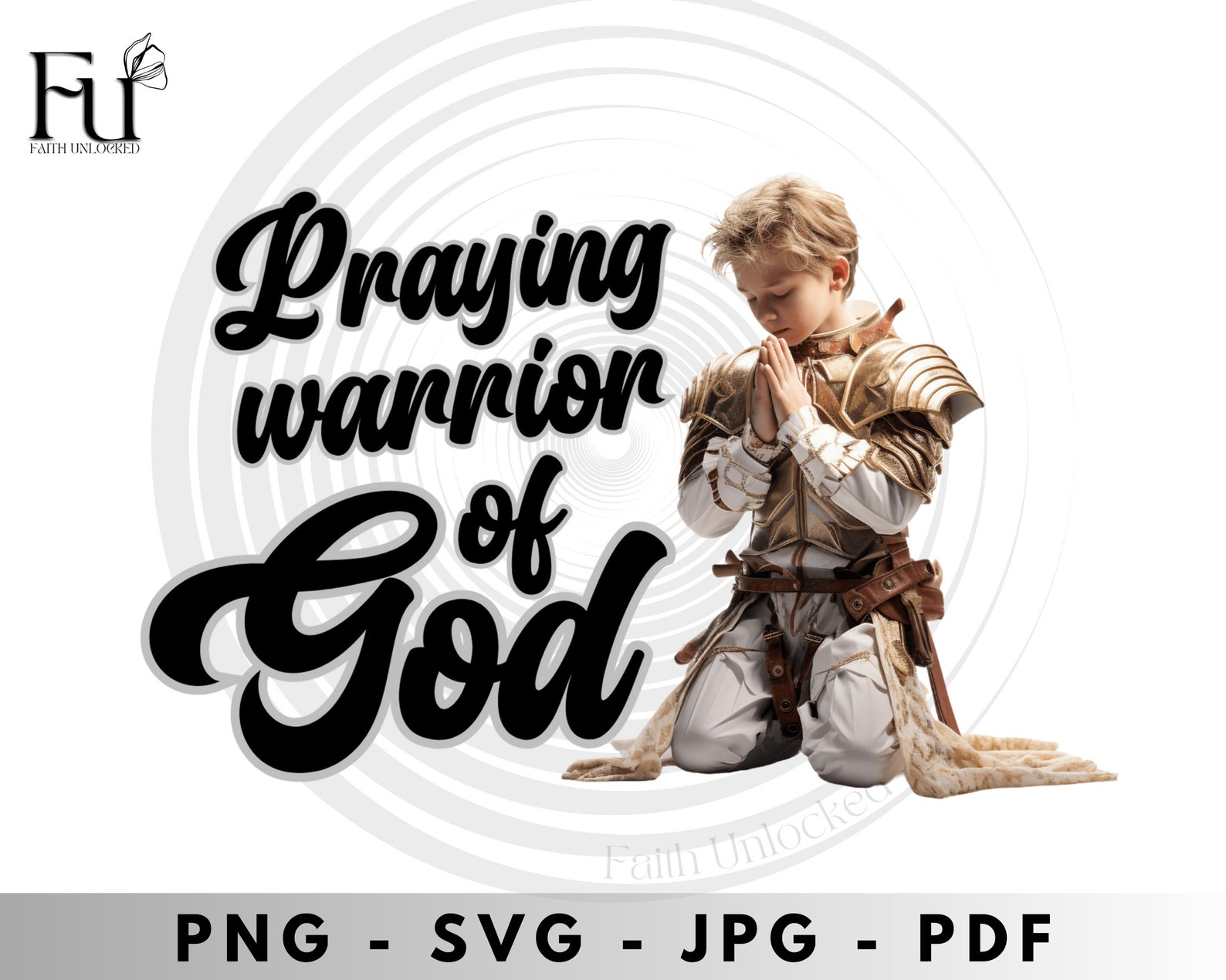 Praying Warrior of God Svg, Scripture Svg, Isaiah 41:10, Bible Quote ...