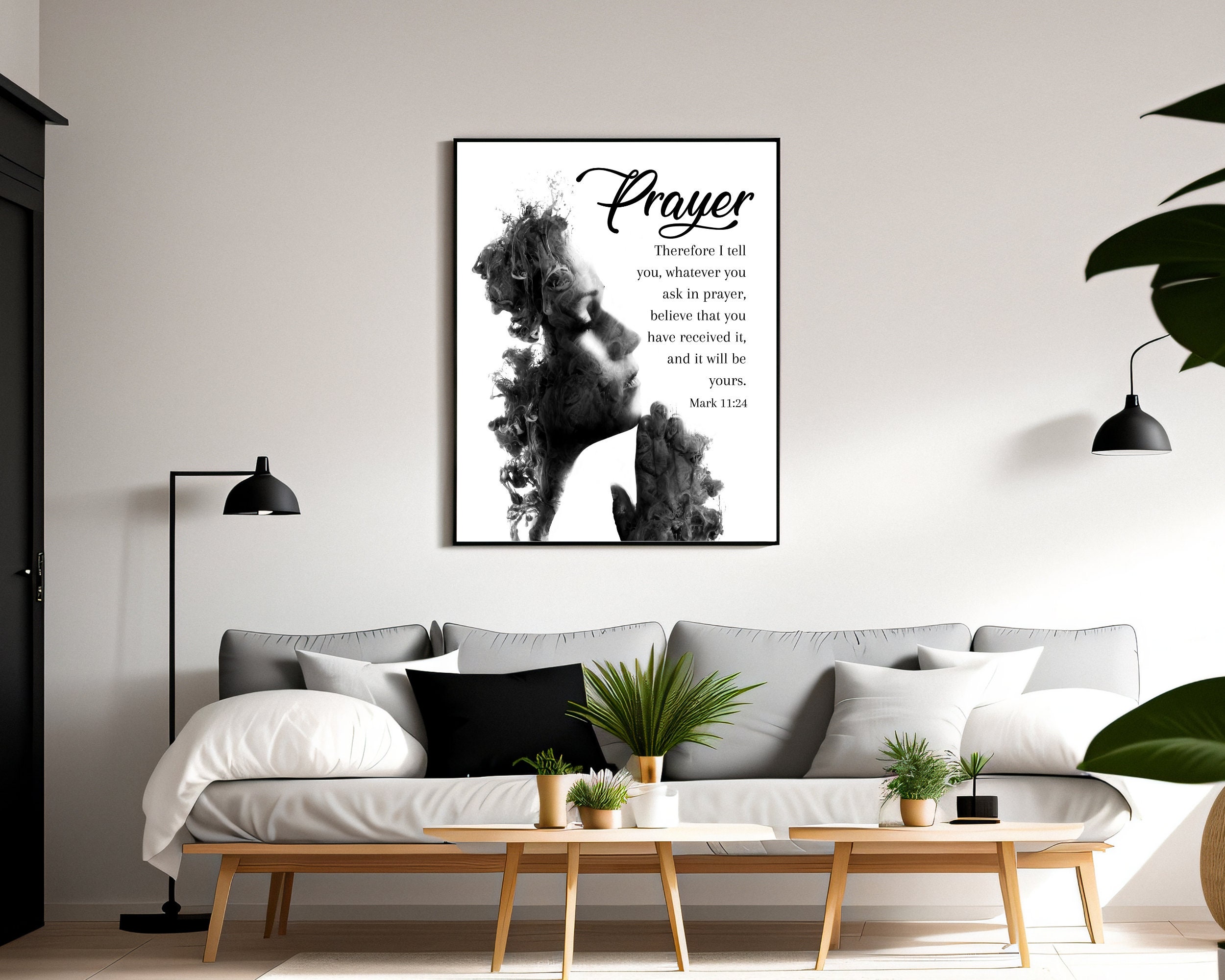 Prayer Wall Art, Scripture Wall Art, Printable Wall Art, Bible Verse ...