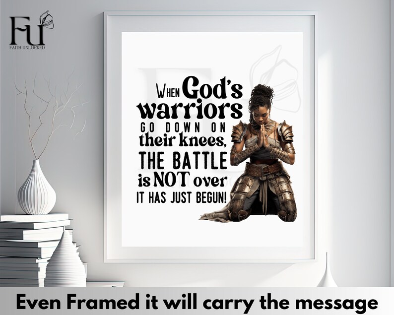 God's warriors on their knees win the battle svg, scripture svg, Bible Quote svg, Girl Quote svg, Cut Files for Cricut & Silhouette image 5