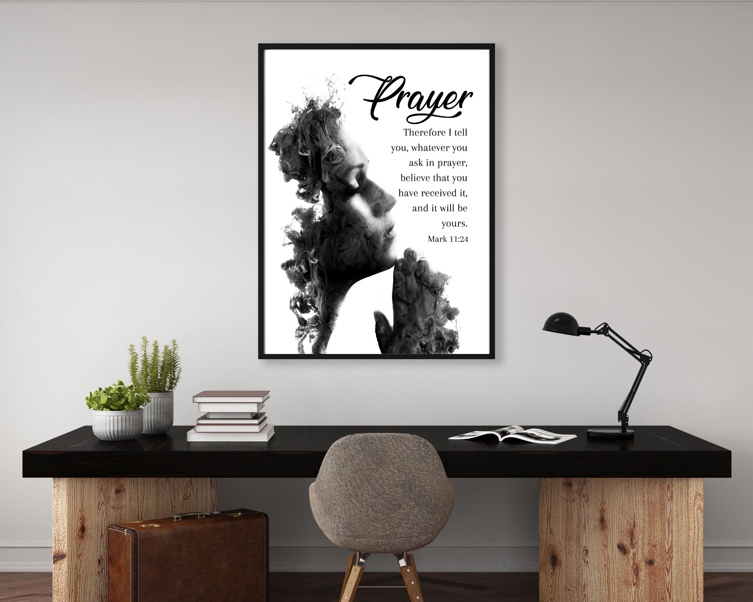Prayer Wall Art, Scripture Wall Art, Printable Wall Art, Bible Verse ...