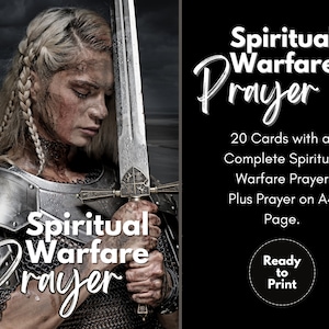 Preghiera di guerra spirituale / Armatura completa di Dio / Biglietti di preghiera / Idea regalo / Contenuto della chiesa / Download immediato / Efesini 6:10-18 / Preghiera della fede